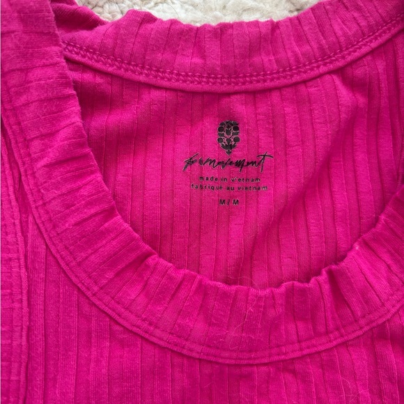 Free People Fuchsia Ribbed Tank Top - Picture 2 of 2